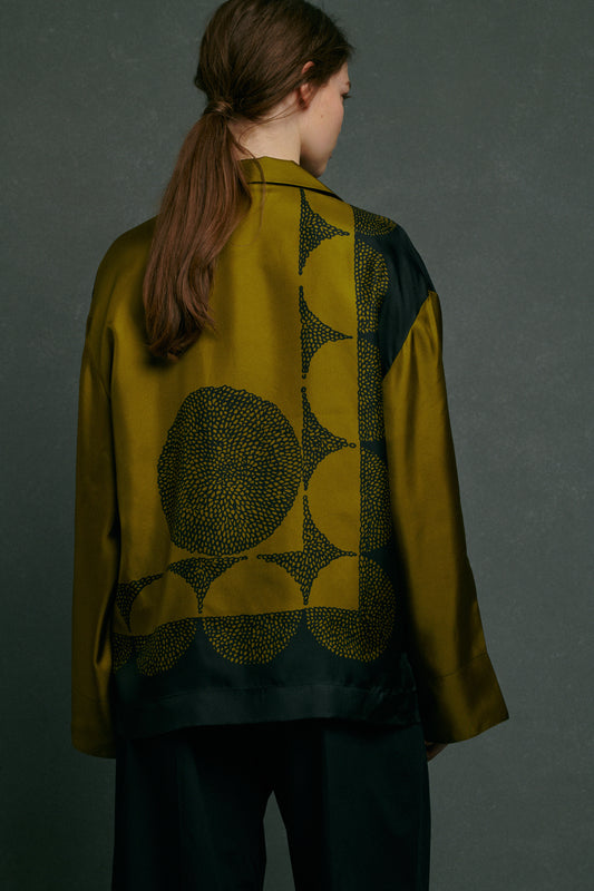 Chemise Aragon - Kaki - Soie - Femme