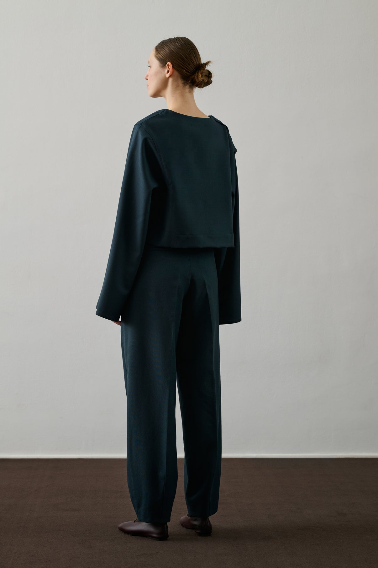Pantalon Graham - Pétrole - Laine - Femme vue 2