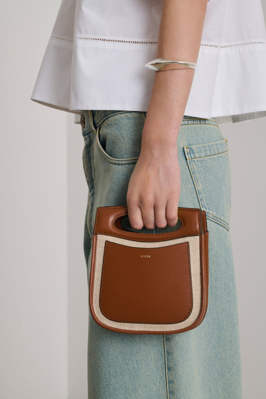 Sac Cheri Mini - Écru/Naturel - Cuir - Femme