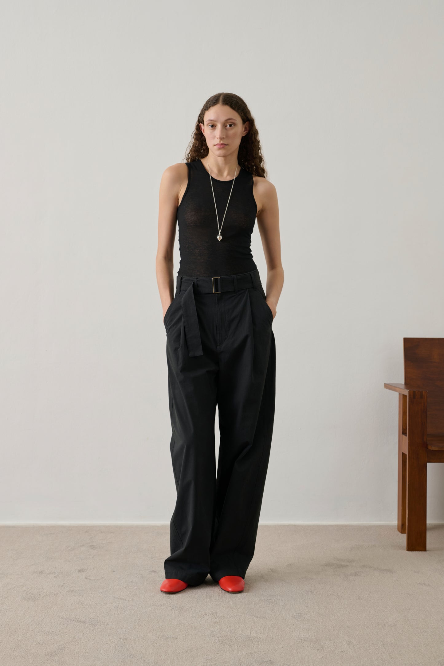 Slingbacks Emmett - Rouge - Cuir - Femme