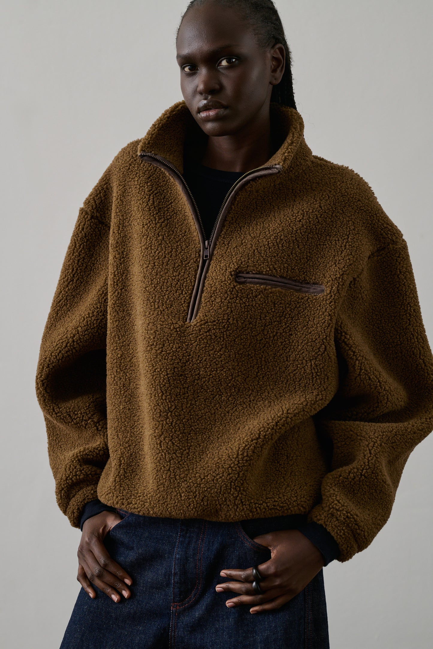 Sweatshirt Finlande - Kaki/Bronze - Femme