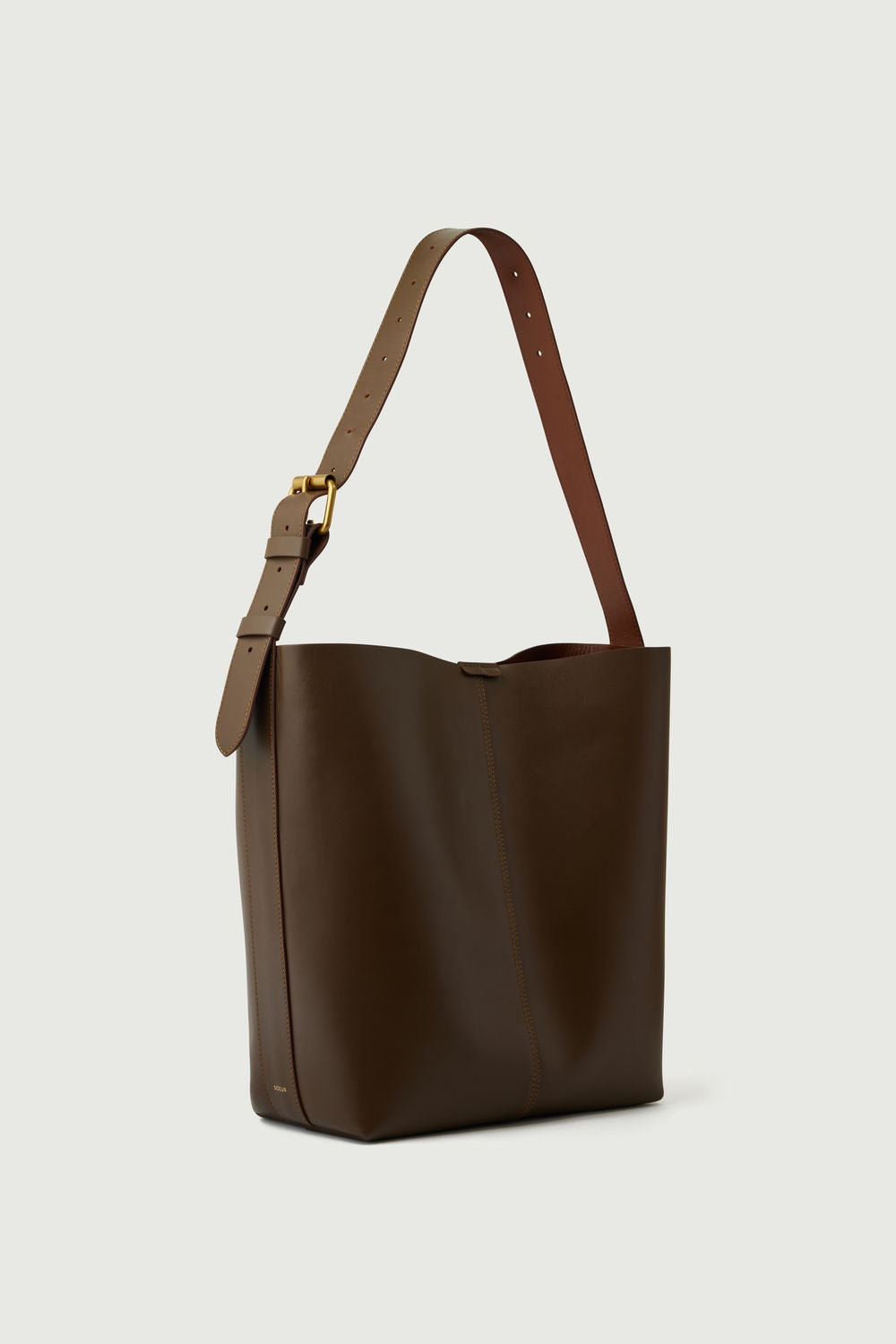 Sac Saudade - Taupe/Cognac - Cuir - Femme vue 4